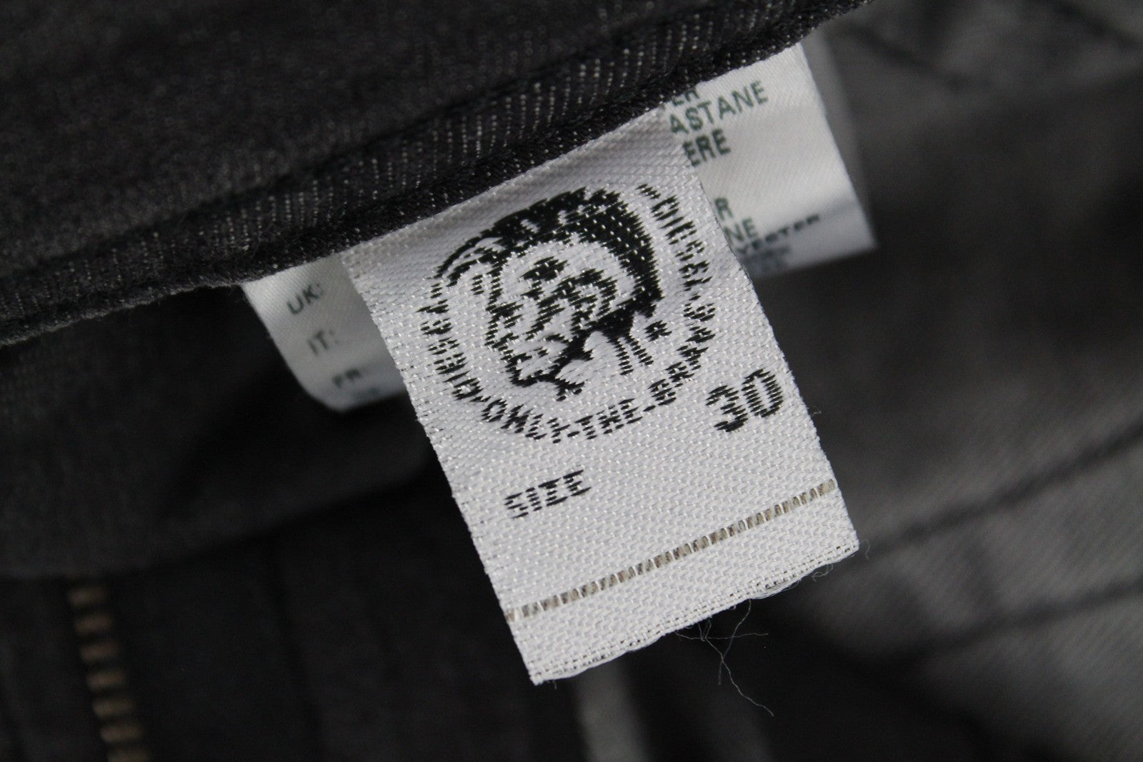 DIESEL Thommer R266U Men Jeans W30/L32 Slim Skinny Fit Grey Cotton Ripped Look