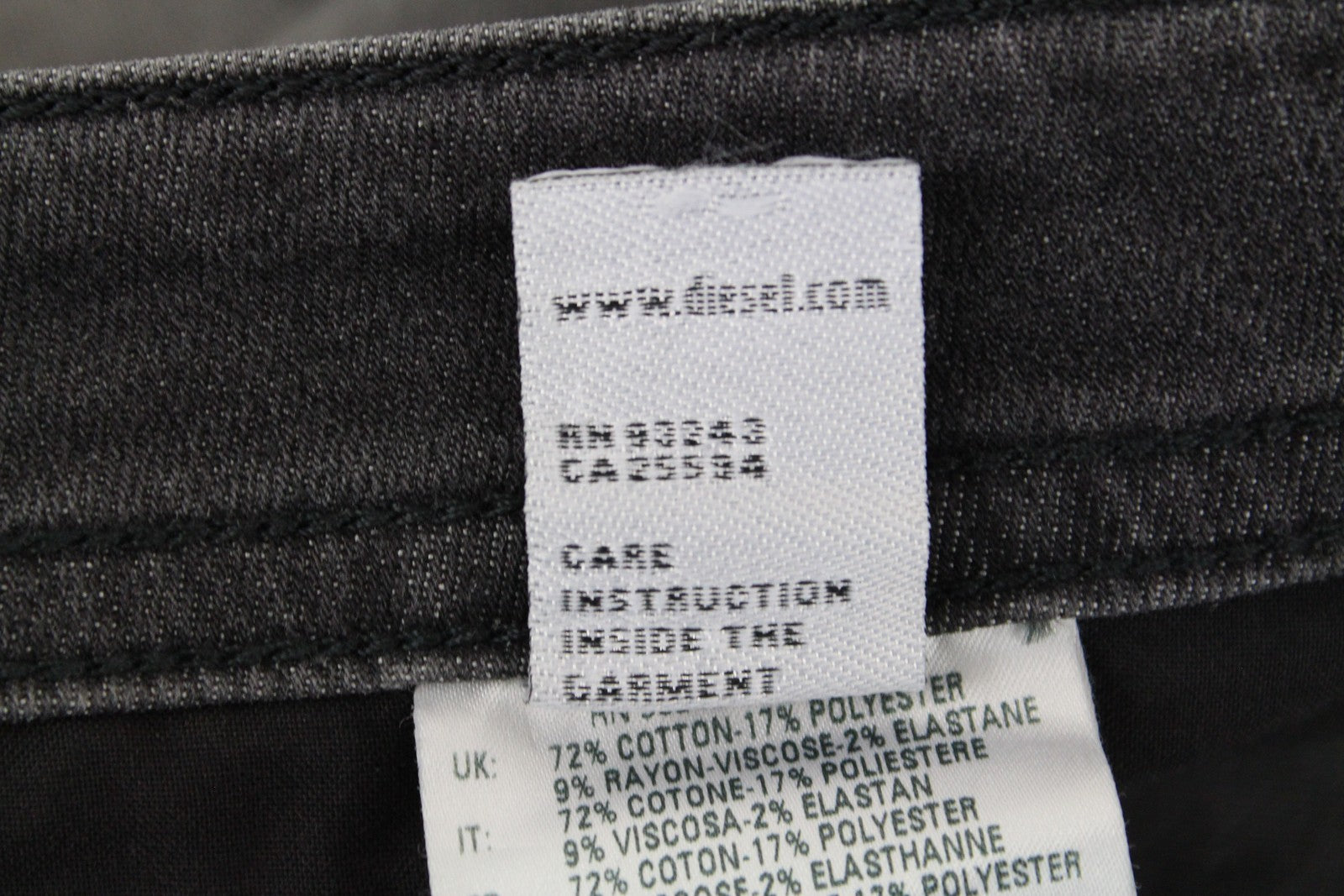 DIESEL Thommer R266U Men Jeans W30/L32 Slim Skinny Fit Grey Cotton Ripped Look