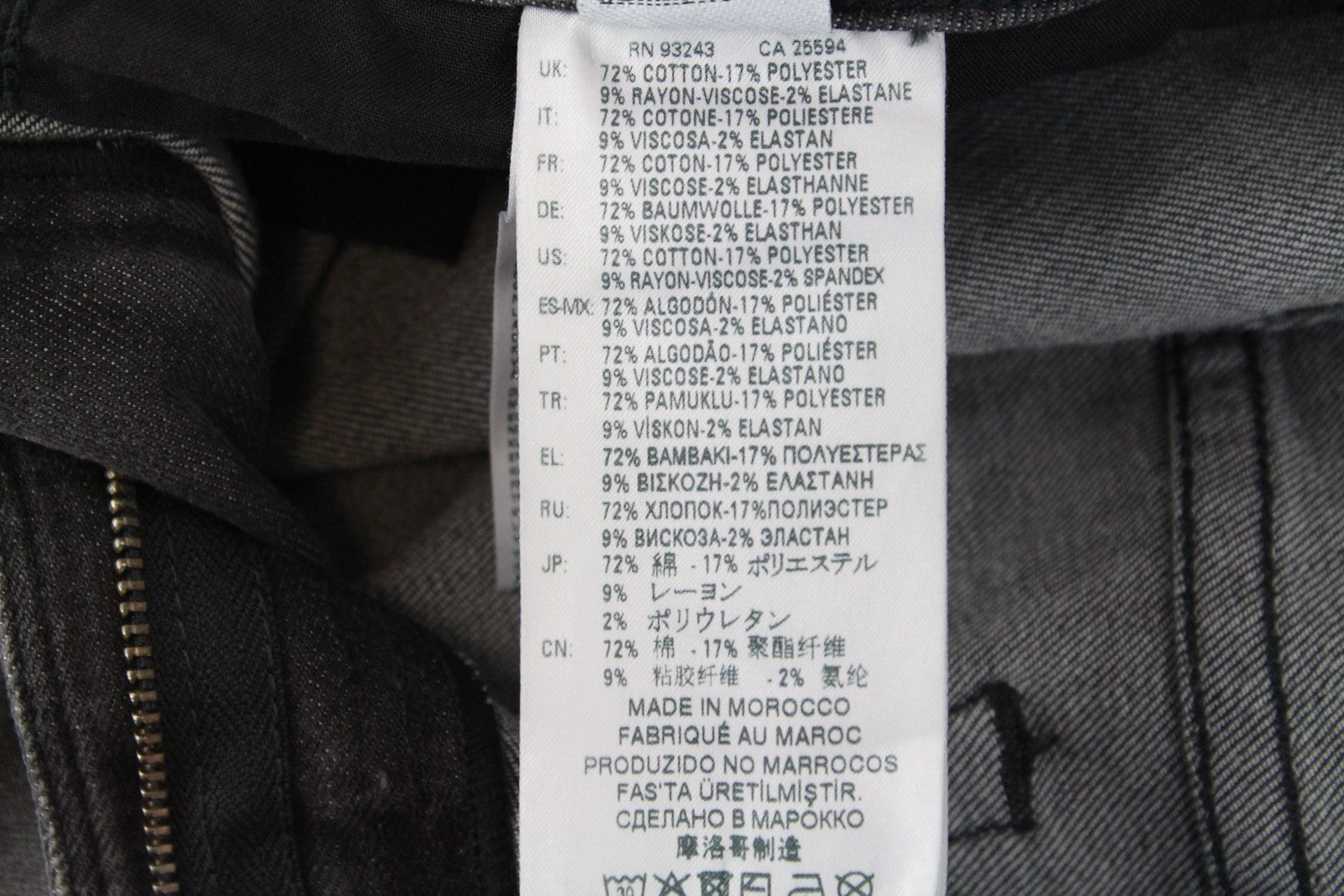 DIESEL Thommer R266U Men Jeans W30/L32 Slim Skinny Fit Grey Cotton Ripped Look