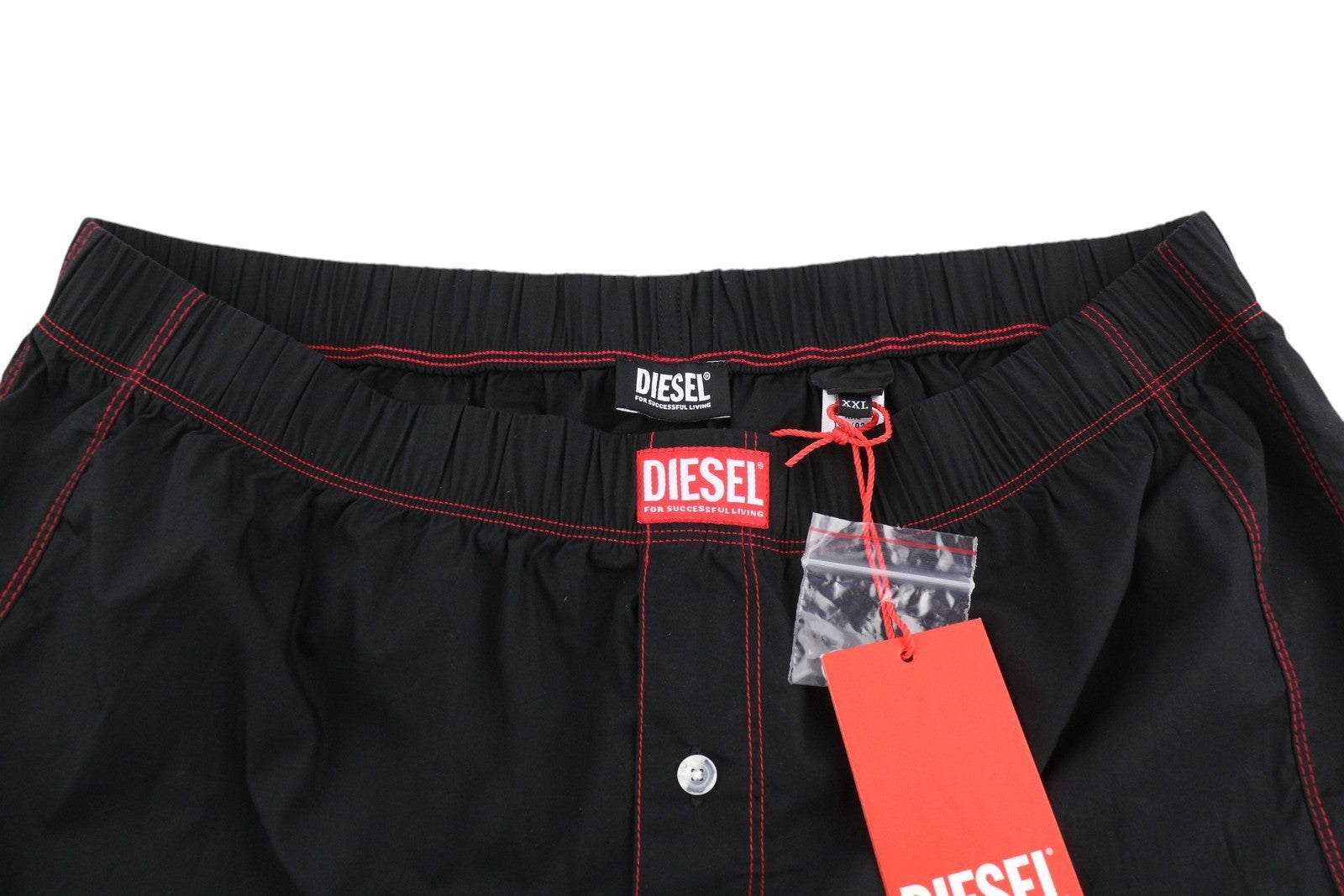 DIESEL Uubx-Stark Men Underwear 2XL Boxer Elastic Waist Logo All Seasons Black