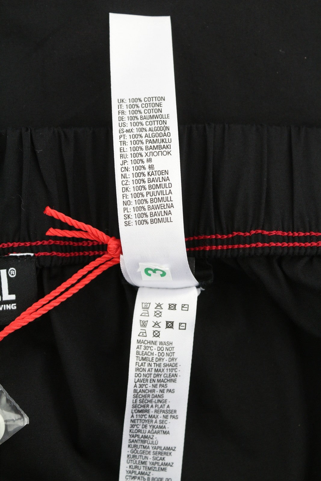 DIESEL Uubx-Stark Men Underwear 2XL Boxer Elastic Waist Logo All Seasons Black