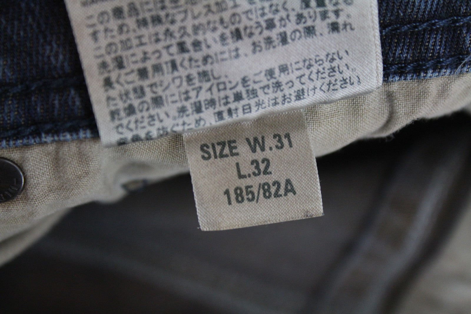 DIESEL Krayver R48XU Men Jeans W31/L32 Slim Carrot Fit Aged Cotton Blue Denim