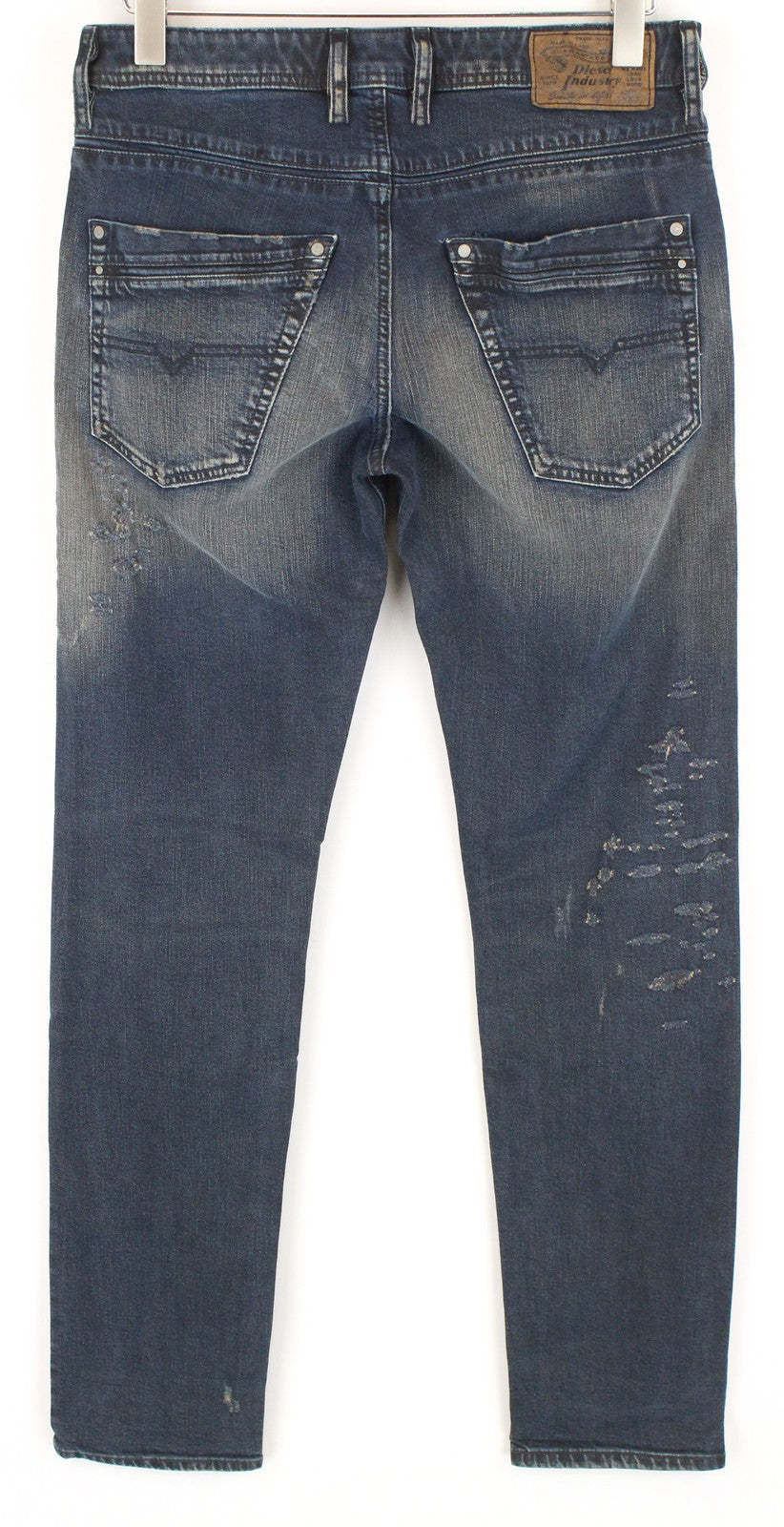 DIESEL Krayver R48XU Men Jeans W31/L32 Slim Carrot Fit Aged Cotton Blue Denim