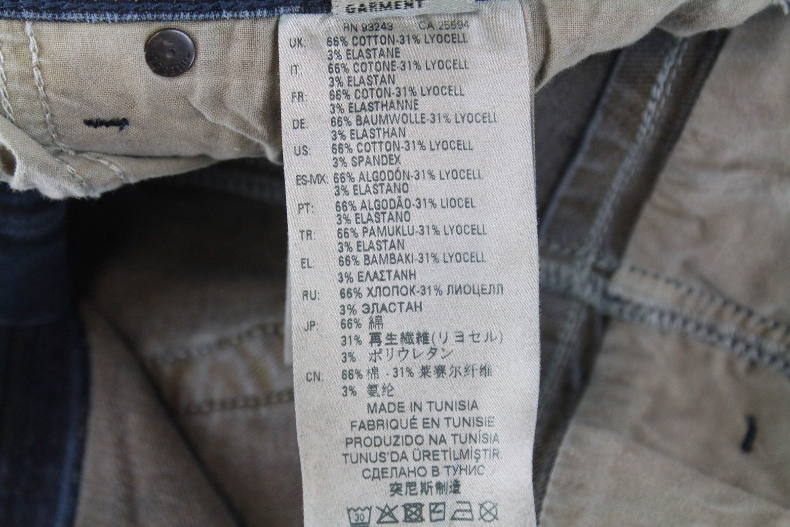 DIESEL Krayver R48XU Men Jeans W31/L32 Slim Carrot Fit Aged Cotton Blue Denim