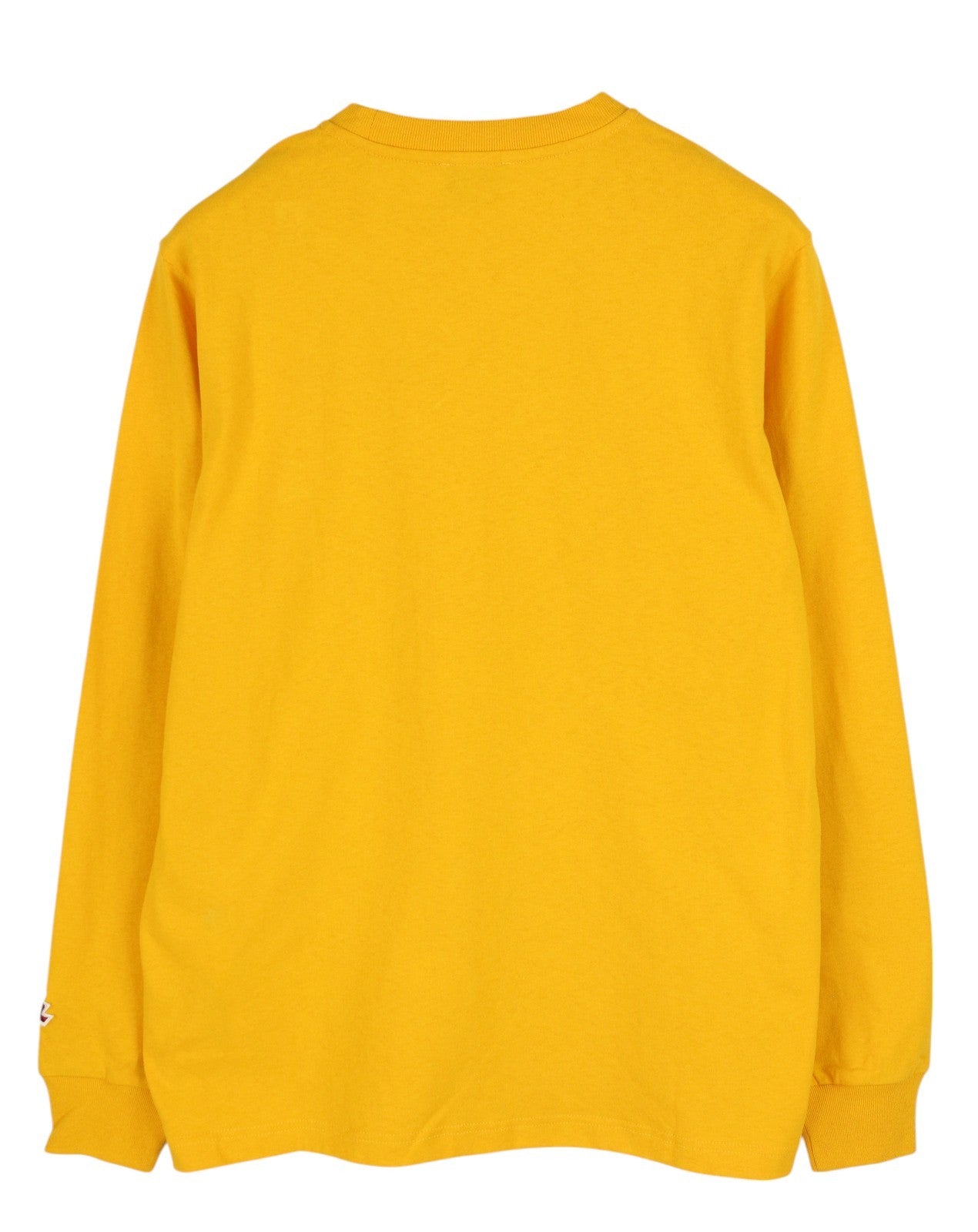 DIESEL T-Just-LS-B51 Men T-Shirt M Yellow Crew Collar Long Sleeve Tricot Logo