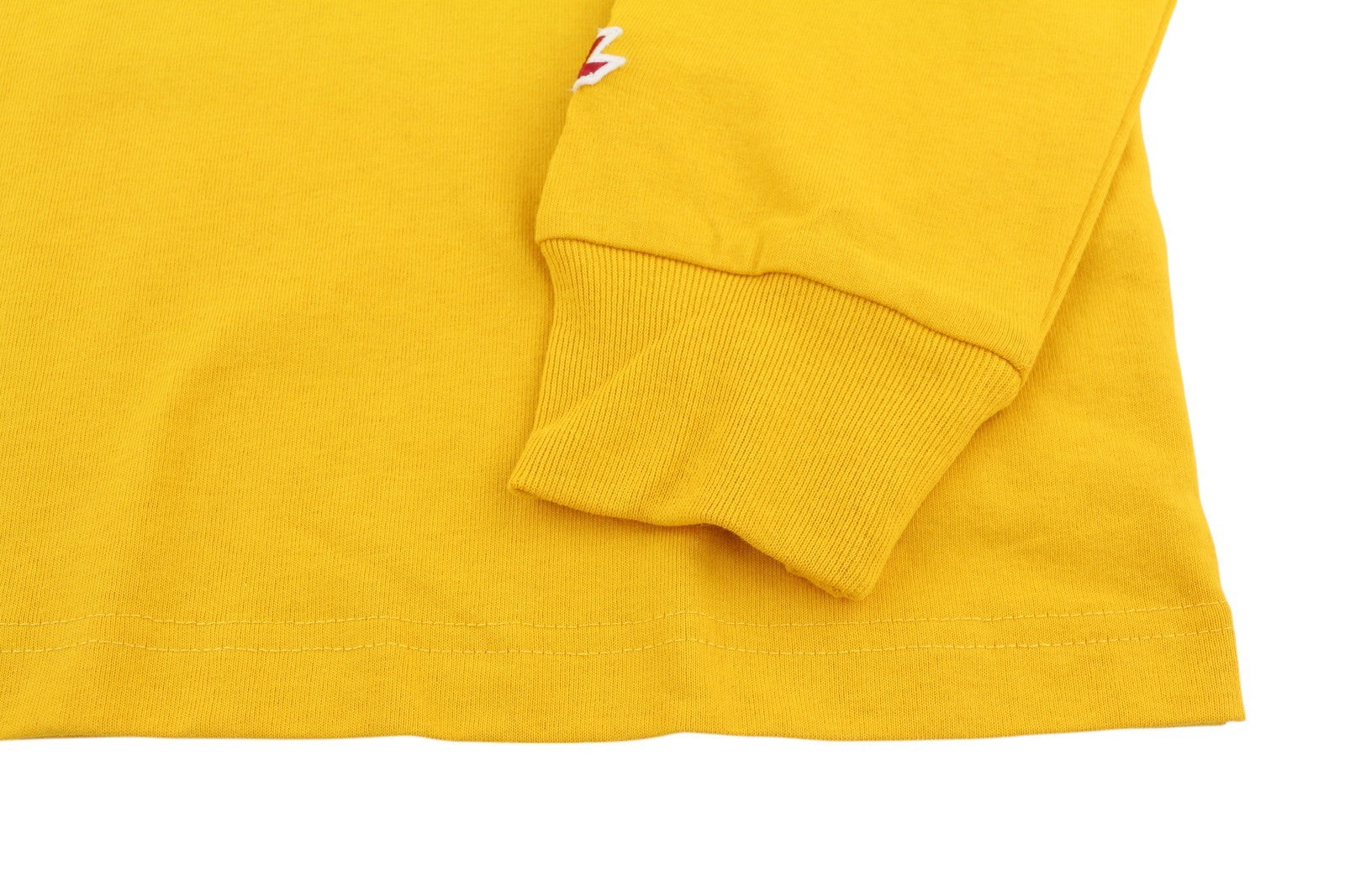 DIESEL T-Just-LS-B51 Men T-Shirt M Yellow Crew Collar Long Sleeve Tricot Logo