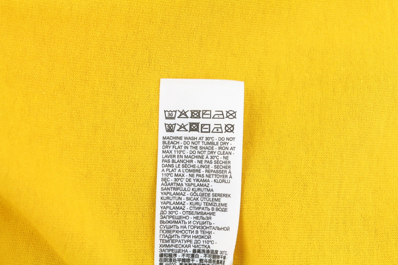 DIESEL T-Just-LS-B51 Men T-Shirt M Yellow Crew Collar Long Sleeve Tricot Logo