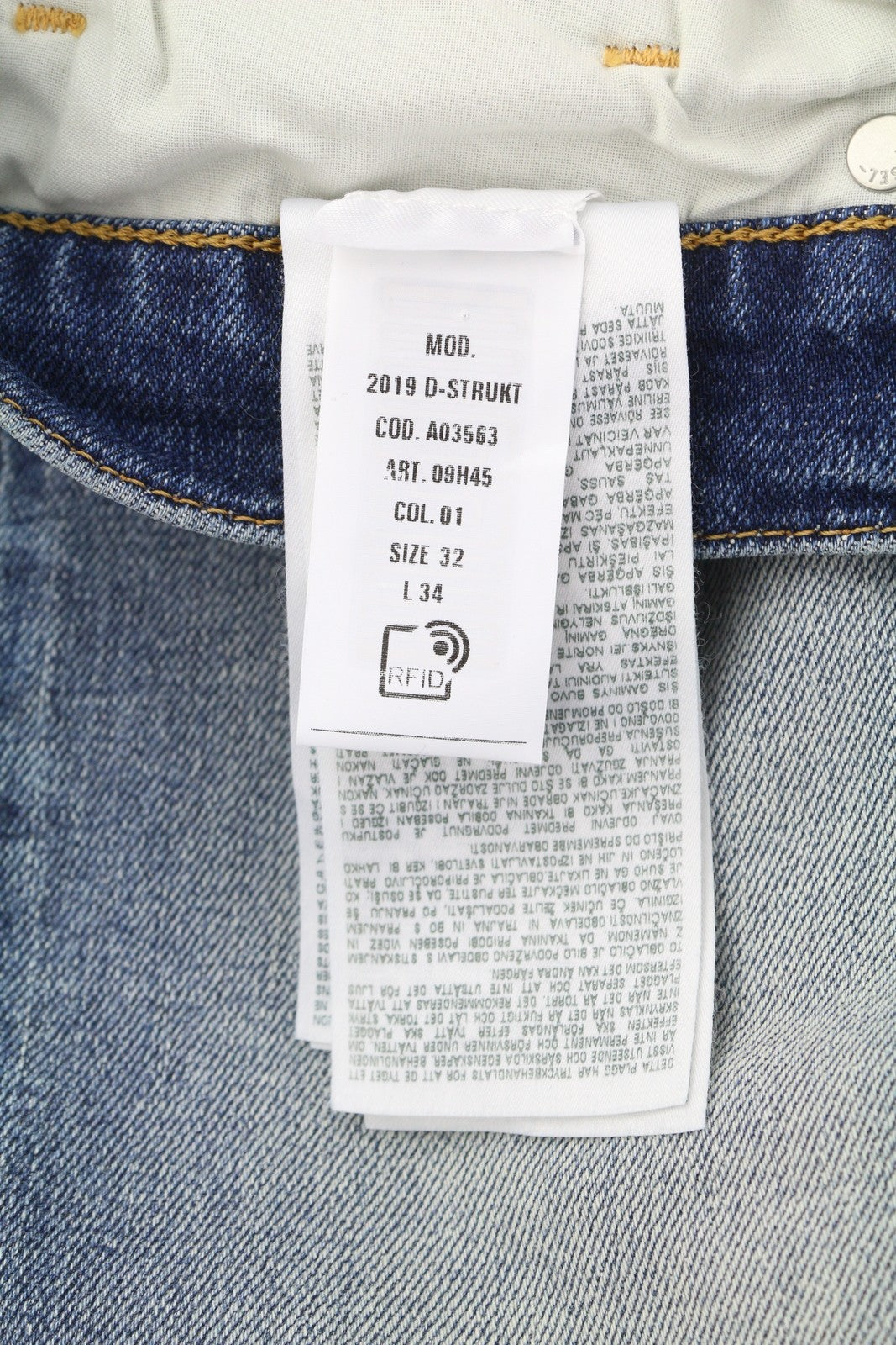 DIESEL 2019 D-Strukt 09H45 Men Jeans W32/L34 Slim  Distress Fade Effect RRP€250