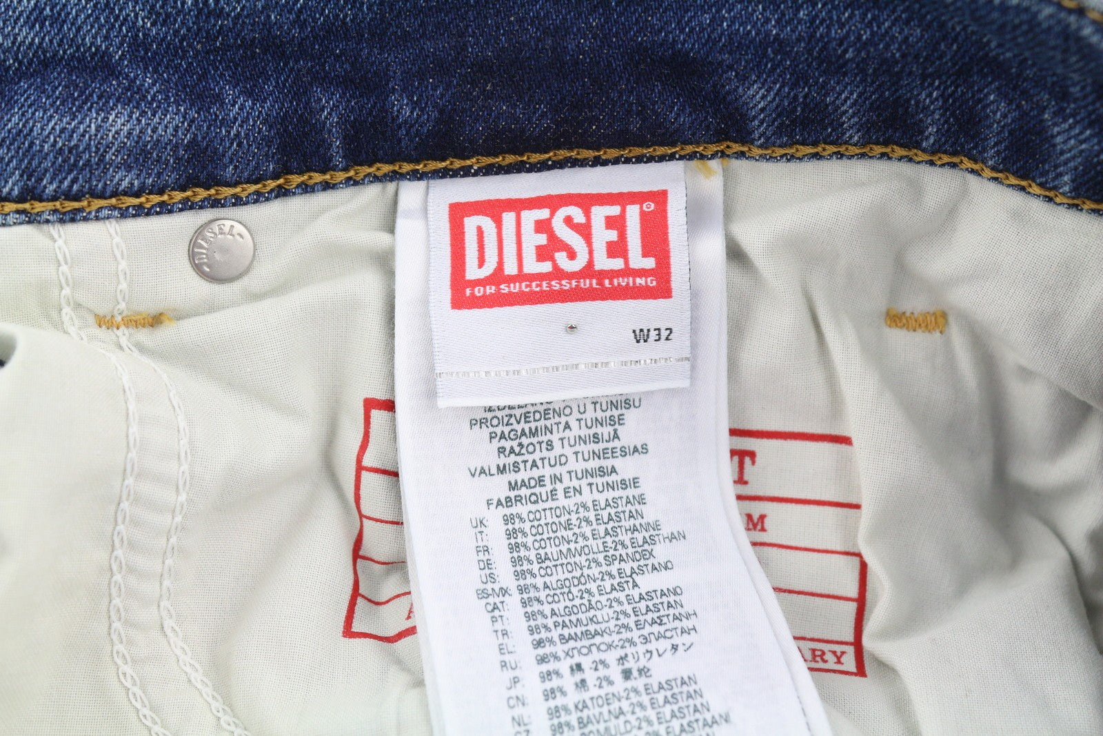 DIESEL 2019 D-Strukt 09H45 Men Jeans W32/L34 Slim  Distress Fade Effect RRP€250