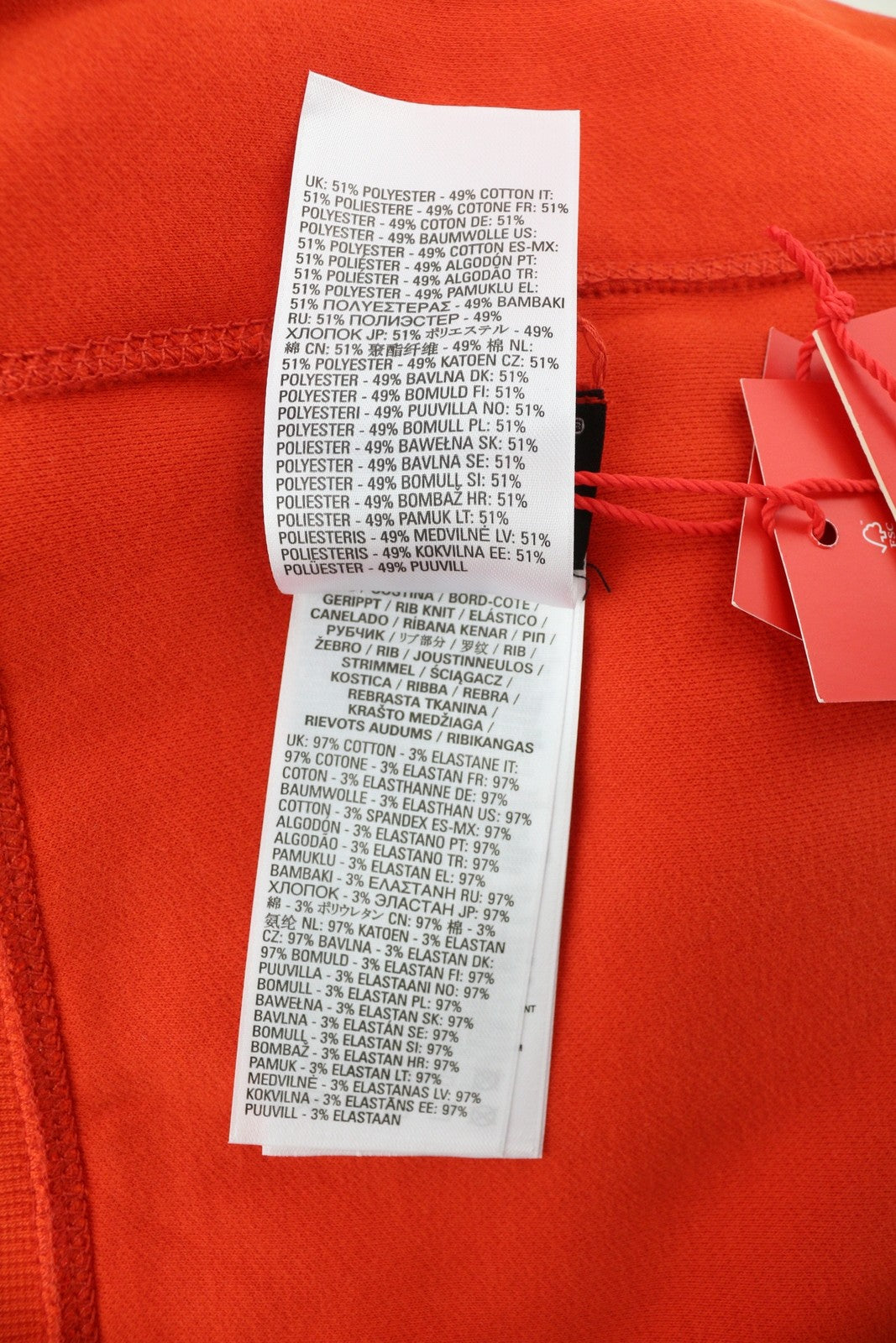 DIESEL S-Mast-Rev Men Sweatshirt M Orange Pullover Crew Neck Fluffy RRP195