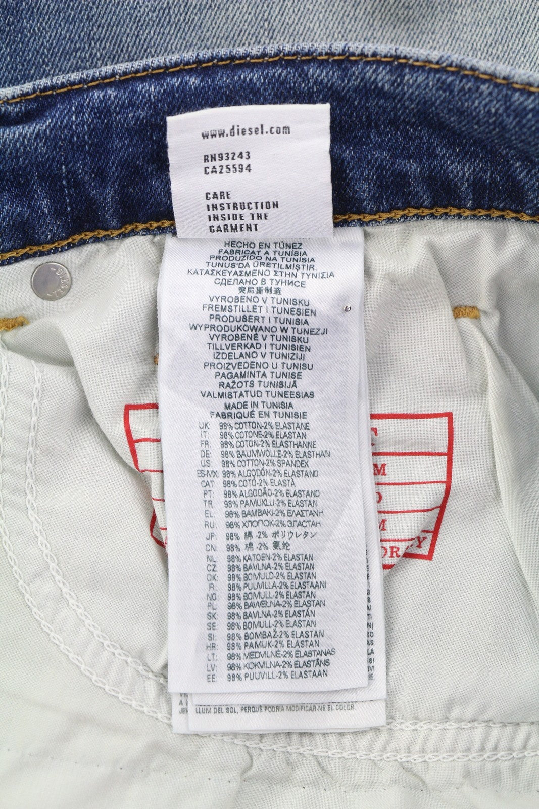 DIESEL 2019 D-Strukt 09H45 Men Jeans W34/L34 Slim  Distress Fade Effect RRP€250