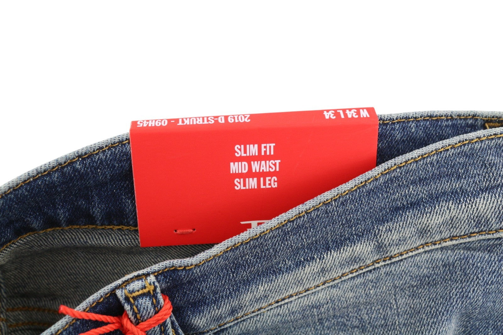 DIESEL 2019 D-Strukt 09H45 Men Jeans W34/L34 Slim  Distress Fade Effect RRP€250