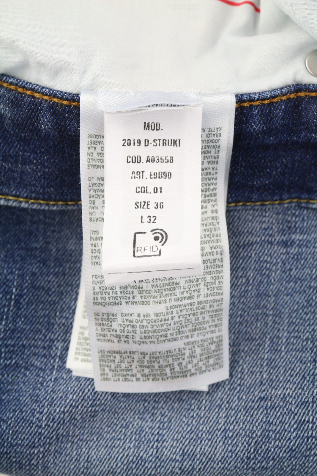 DIESEL 2019 D-Strukt E9B90 Men Jeans W36/L32 Slim  Distress Fade Effect RRP€250