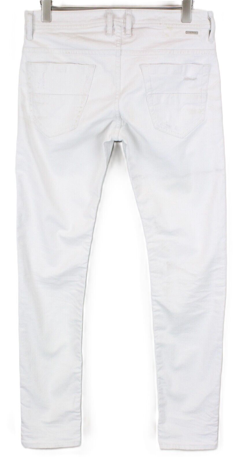 DIESEL Thommer 69DX vyriški džinsai W32/L34 Slim Skinny Ivory spalvos sendintos medvilnės tamprūs kirpimai 