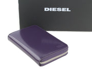 DIESEL Jadda Women Wallet OS  Purple Cow Leather Round Zipper Violet RRP€160