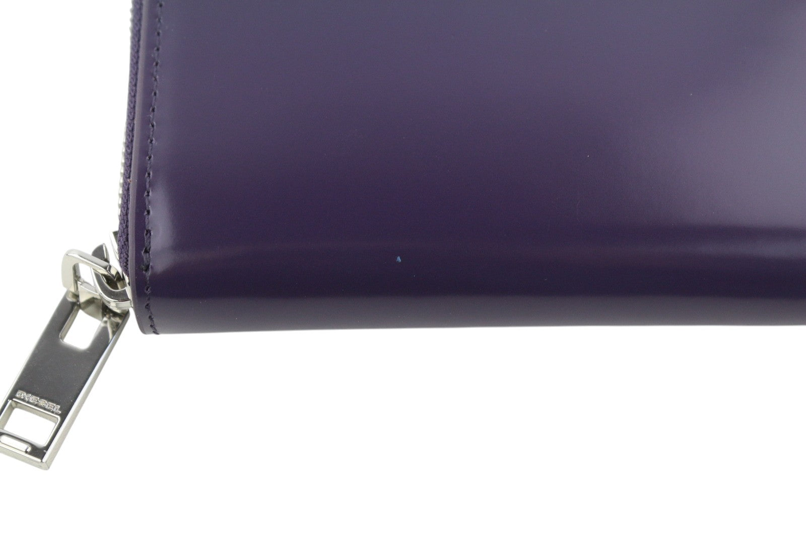 DIESEL Jadda Women Wallet OS  Purple Cow Leather Round Zipper Violet RRP€160