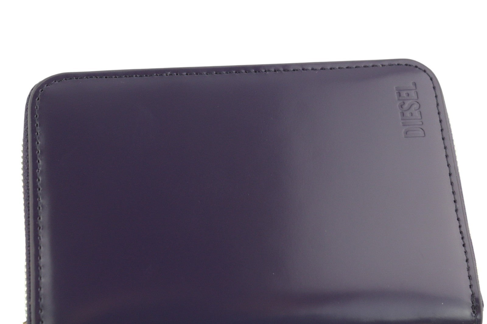 DIESEL Jadda Women Wallet OS  Purple Cow Leather Round Zipper Violet RRP€160