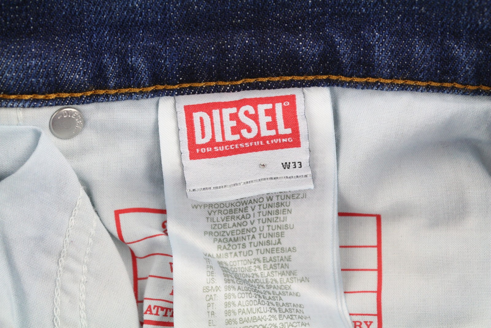 DIESEL 2019 D-Strukt E9B90 Men Jeans W33/L32 Slim  Distress Fade Effect RRP€250