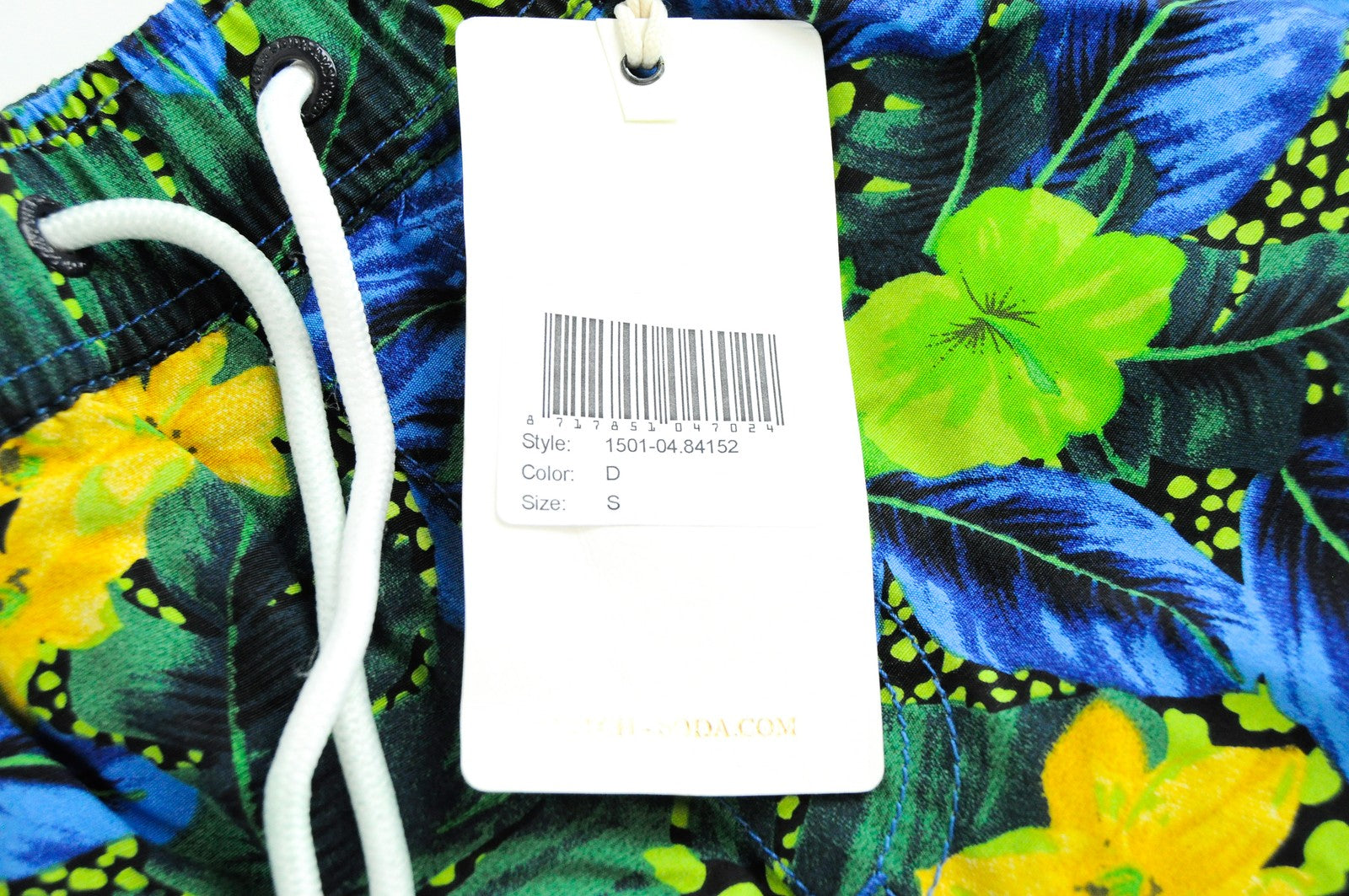 SCOTCH & SODA Ams Couture Mens Swimwear S Green Cotton Blend Patterned