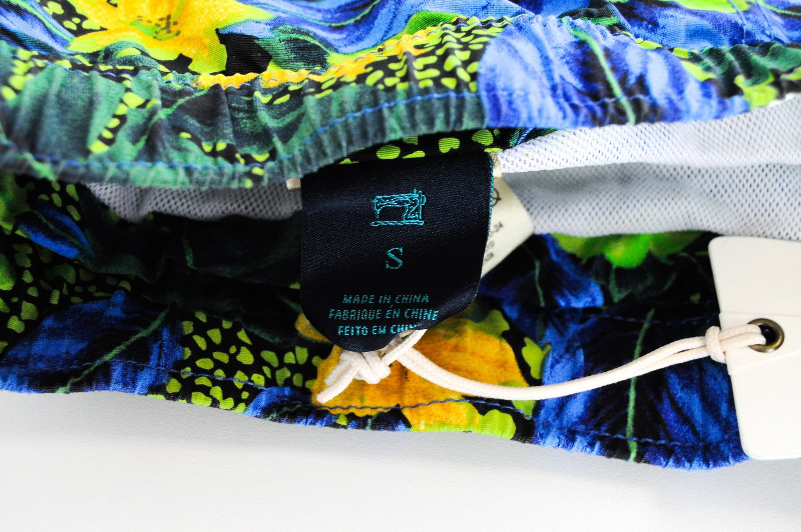 SCOTCH & SODA Ams Couture Mens Swimwear S Green Cotton Blend Patterned