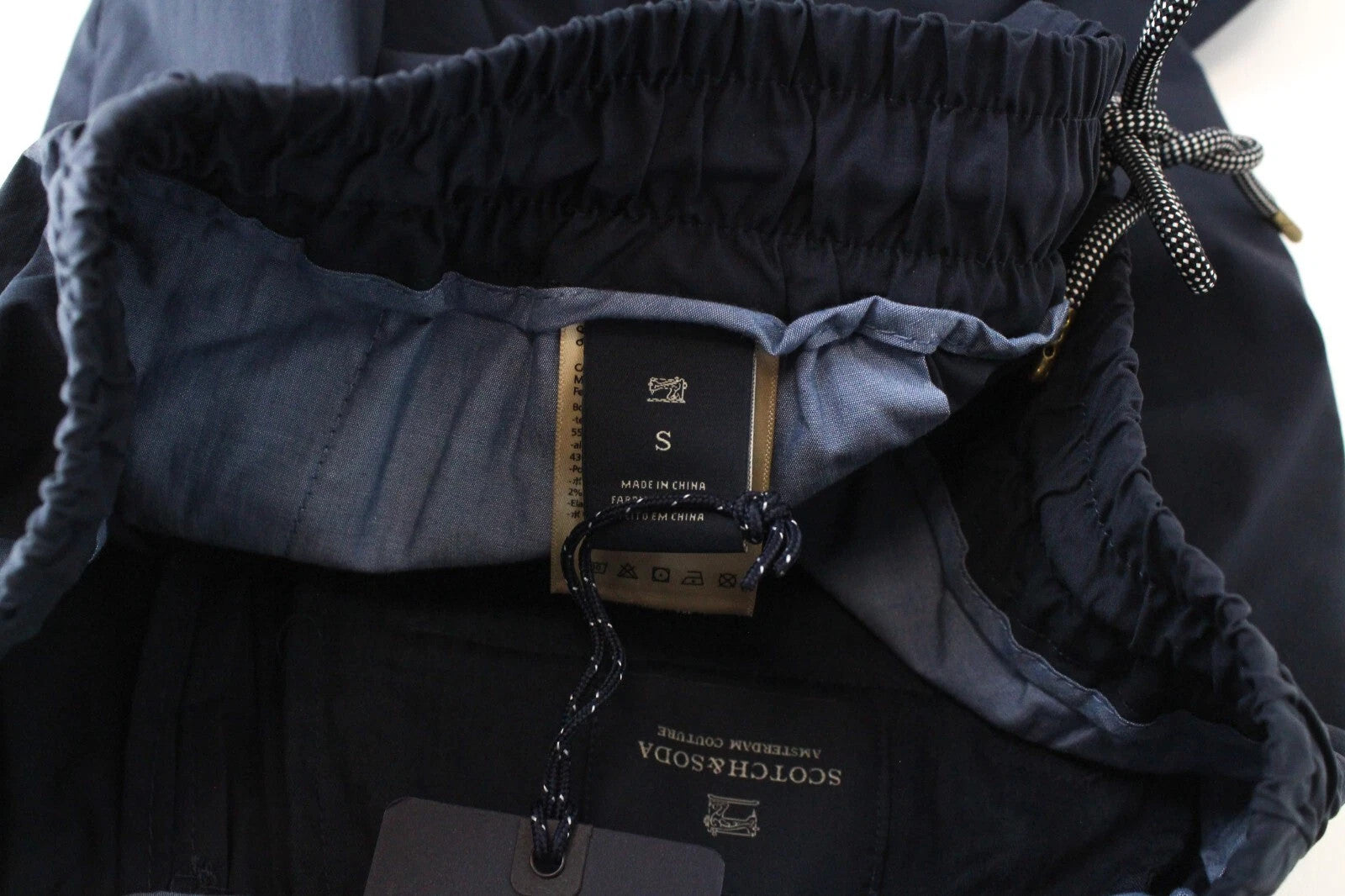 SCOTCH & SODA Ams Couture Navy S Stretch Cotton Pull-On Men's Shorts