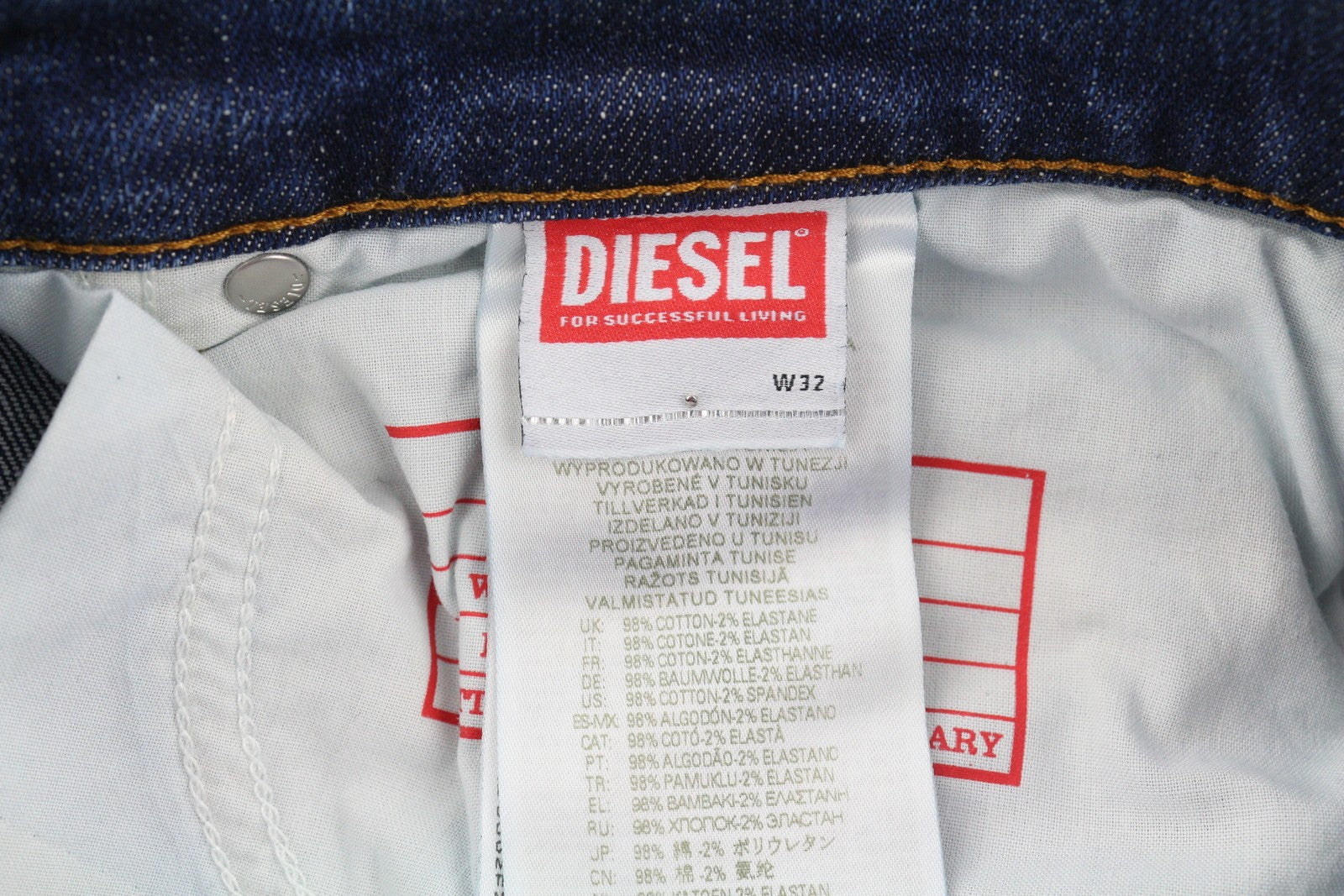 DIESEL 2019 D-Strukt E9B90 Men Jeans W32/L32 Slim  Distress Fade Effect RRP€250