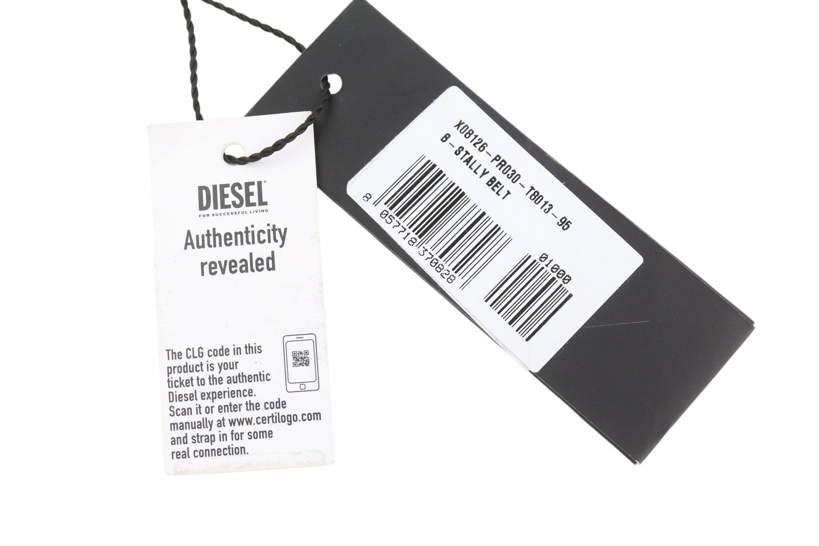 DIESEL B-Stally Women Belt 95 CM Black Leather Golden Tone Details RRP€100