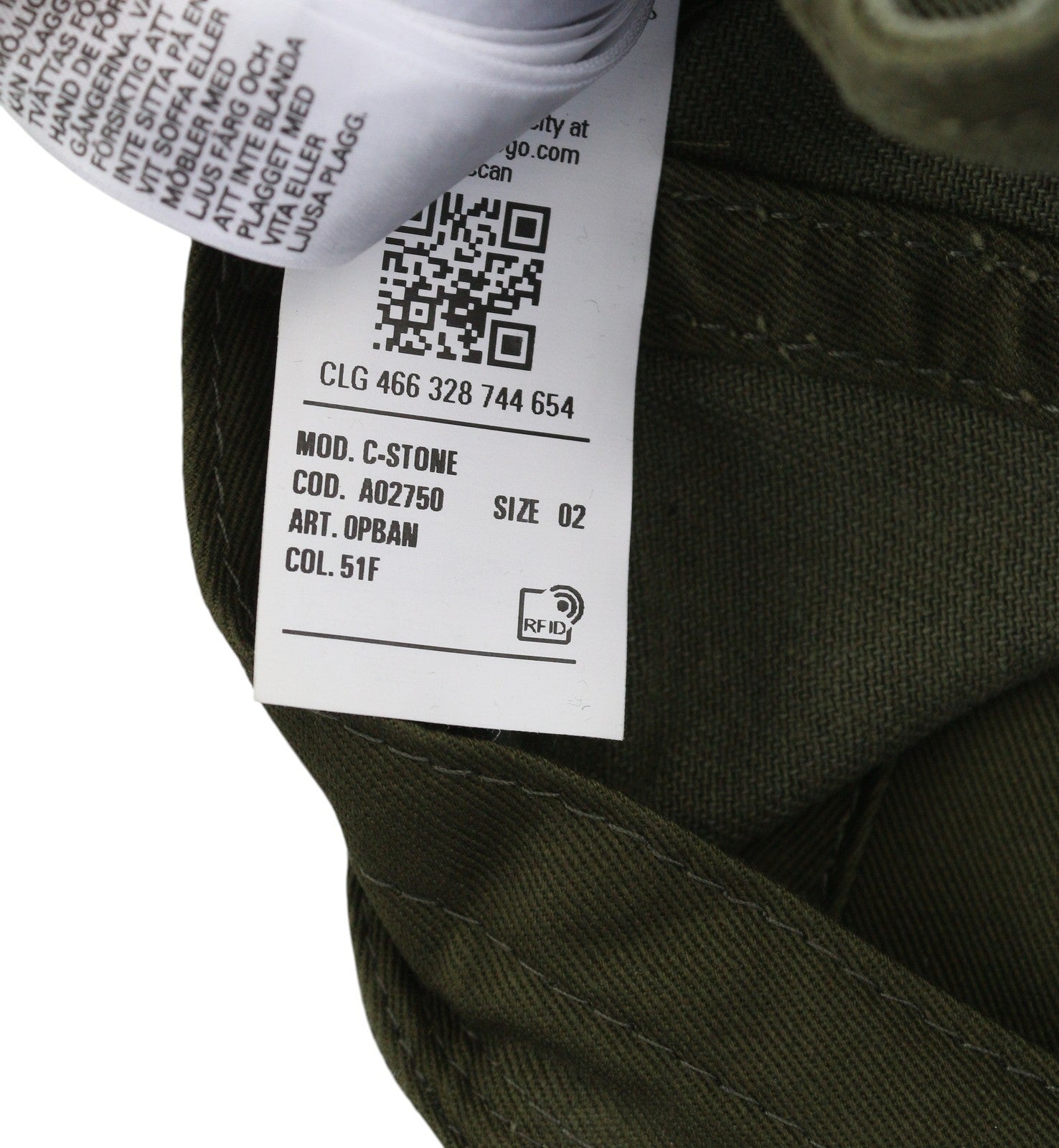 DIESEL C-Stone Men Cap 2 Baseball D-Rill Usion Embroidered Green Cotton