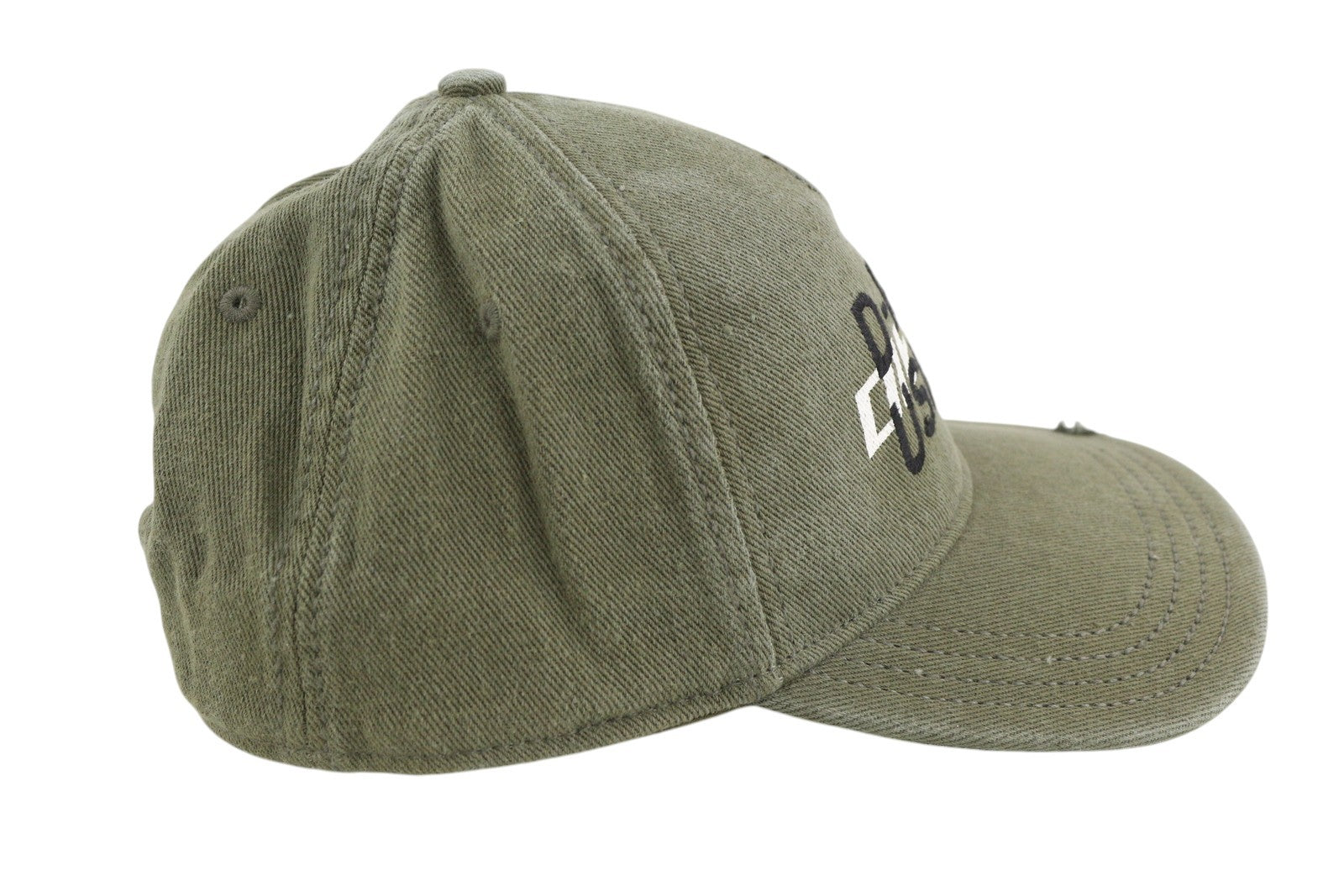 DIESEL C-Stone Men Cap 2 Baseball D-Rill Usion Embroidered Green Cotton