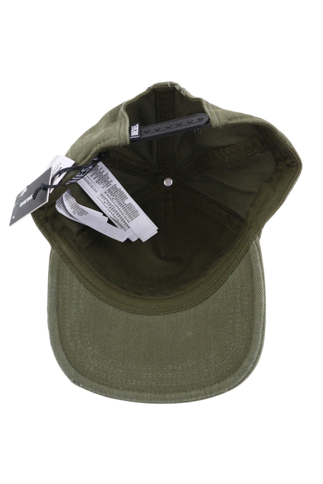 DIESEL C-Stone Men Cap 2 Baseball D-Rill Usion Embroidered Green Cotton