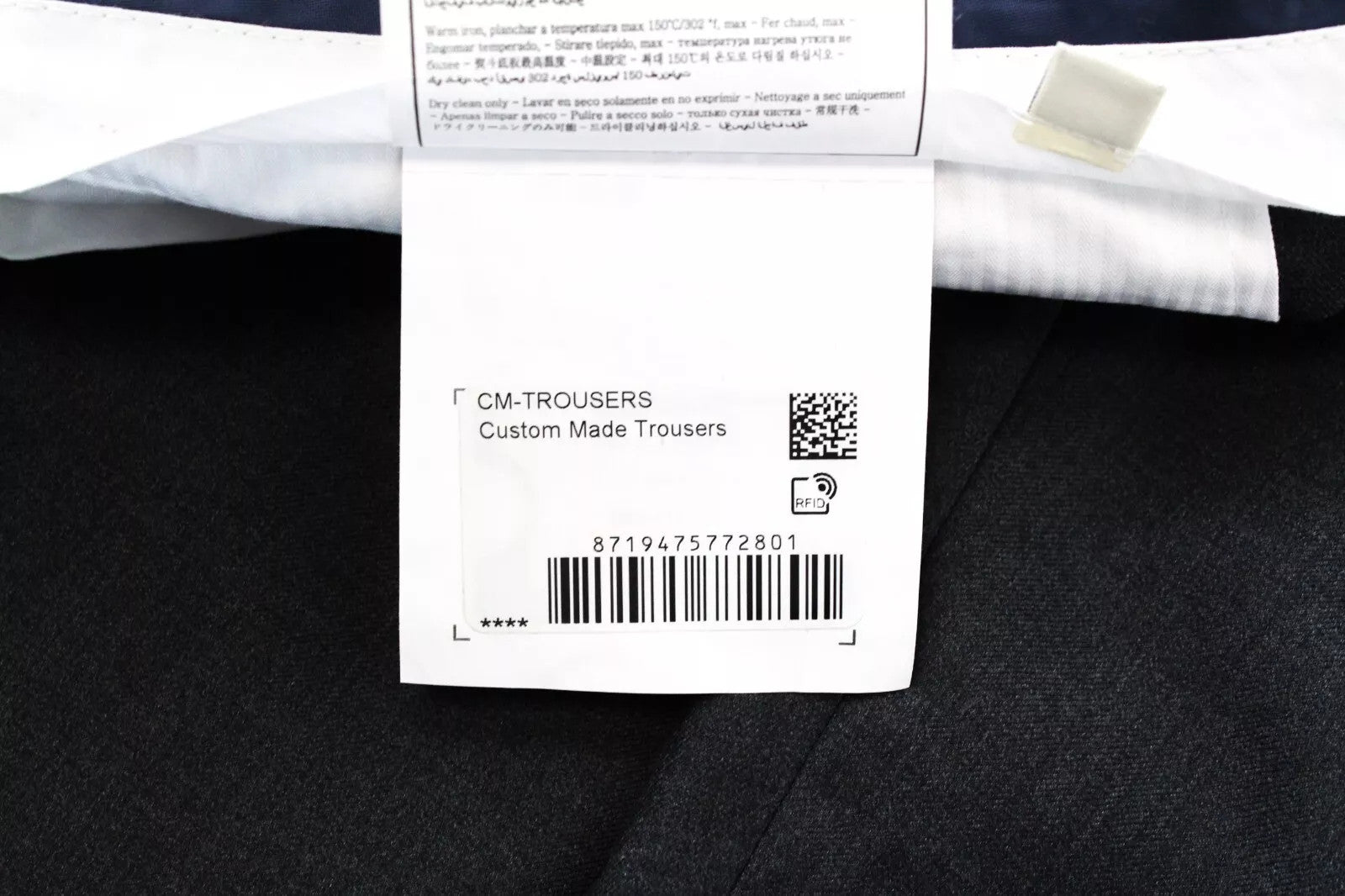 SUITSUPPLY Brescia Grey UK44S Men's Wool Trousers Lined Smart Pleated Formal