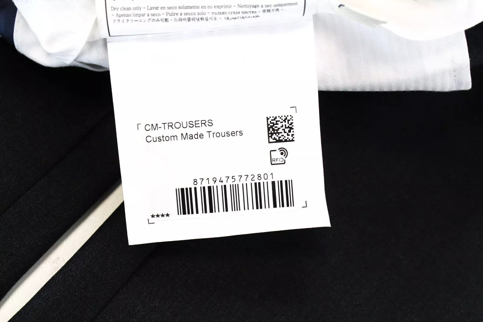 SUITSUPPLY Brescia Men's UK46S Dark Grey Wool Lined Dress Pants Pleated Formal