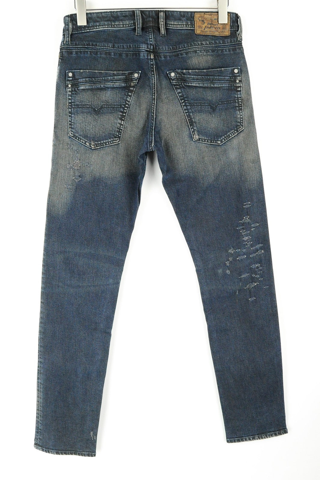 DIESEL Krayver R48XU Men Jeans W31/L32 Blue Washed Slim Carrot Fit Cotton Denim