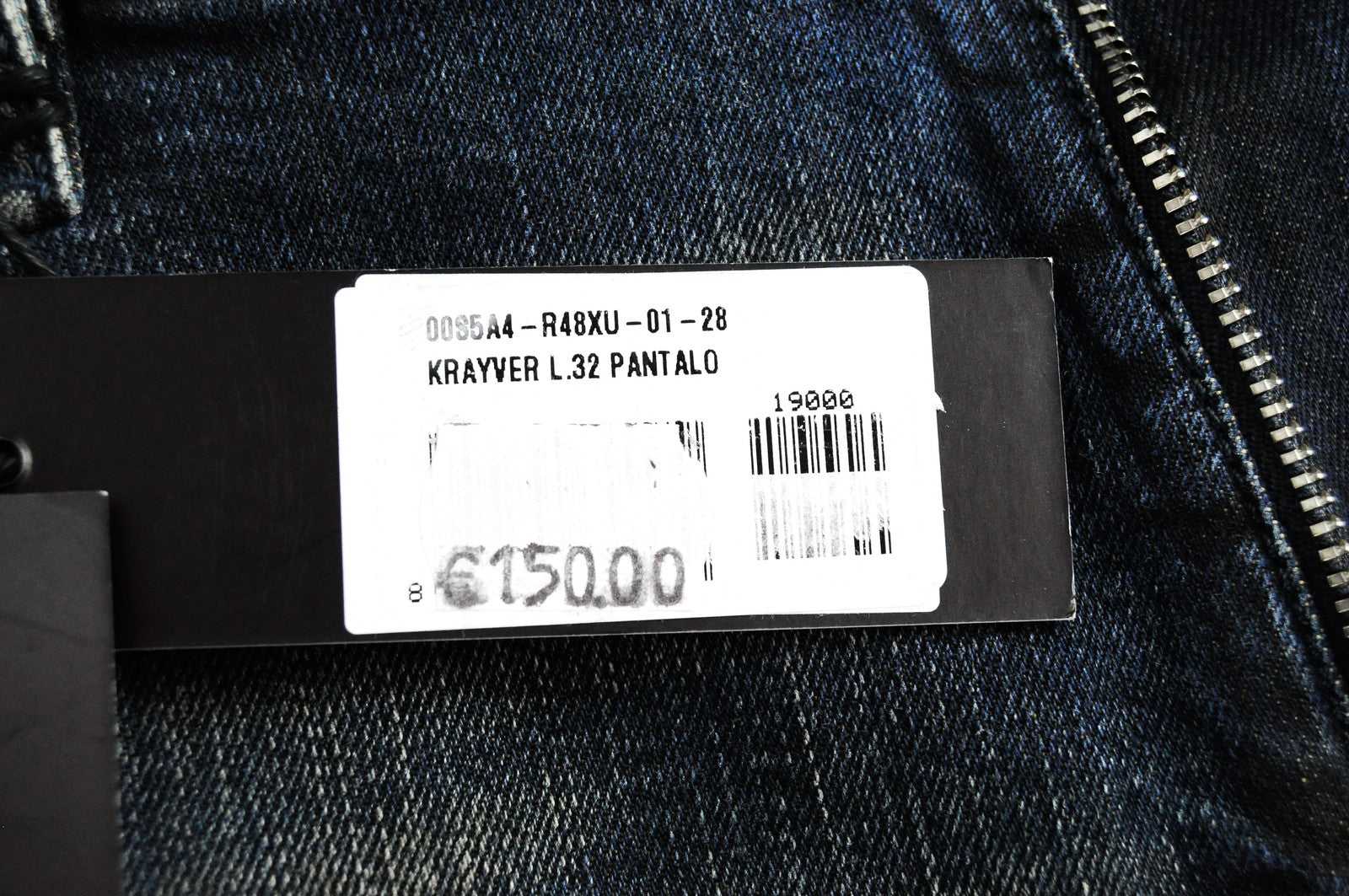 DIESEL Krayver R48XU Men Jeans W28/L32 Slim Carrot Fit Cotton Stretch Blue Wash