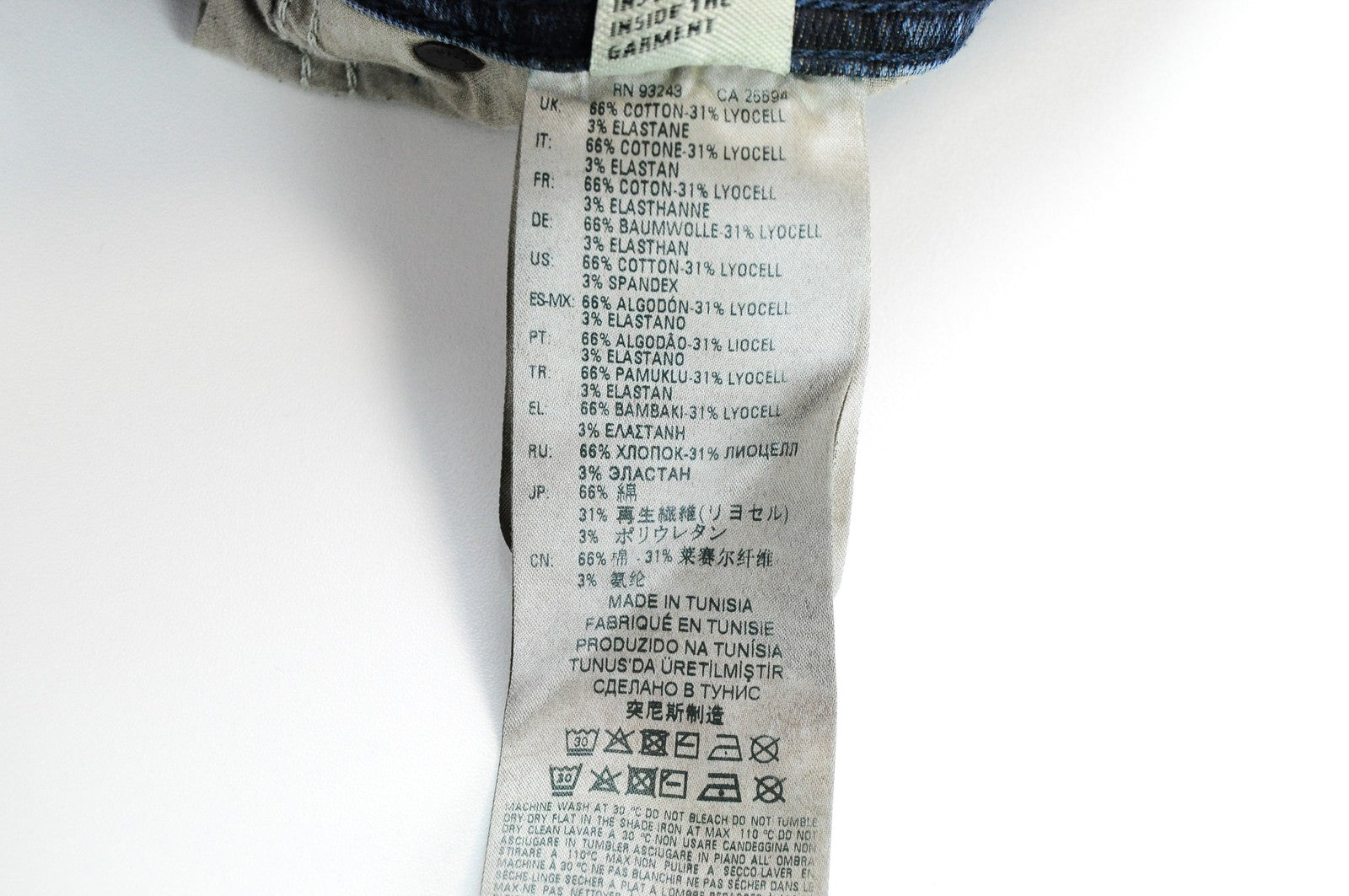 DIESEL Krayver R48XU Men Jeans W28/L32 Slim Carrot Fit Cotton Stretch Blue Wash