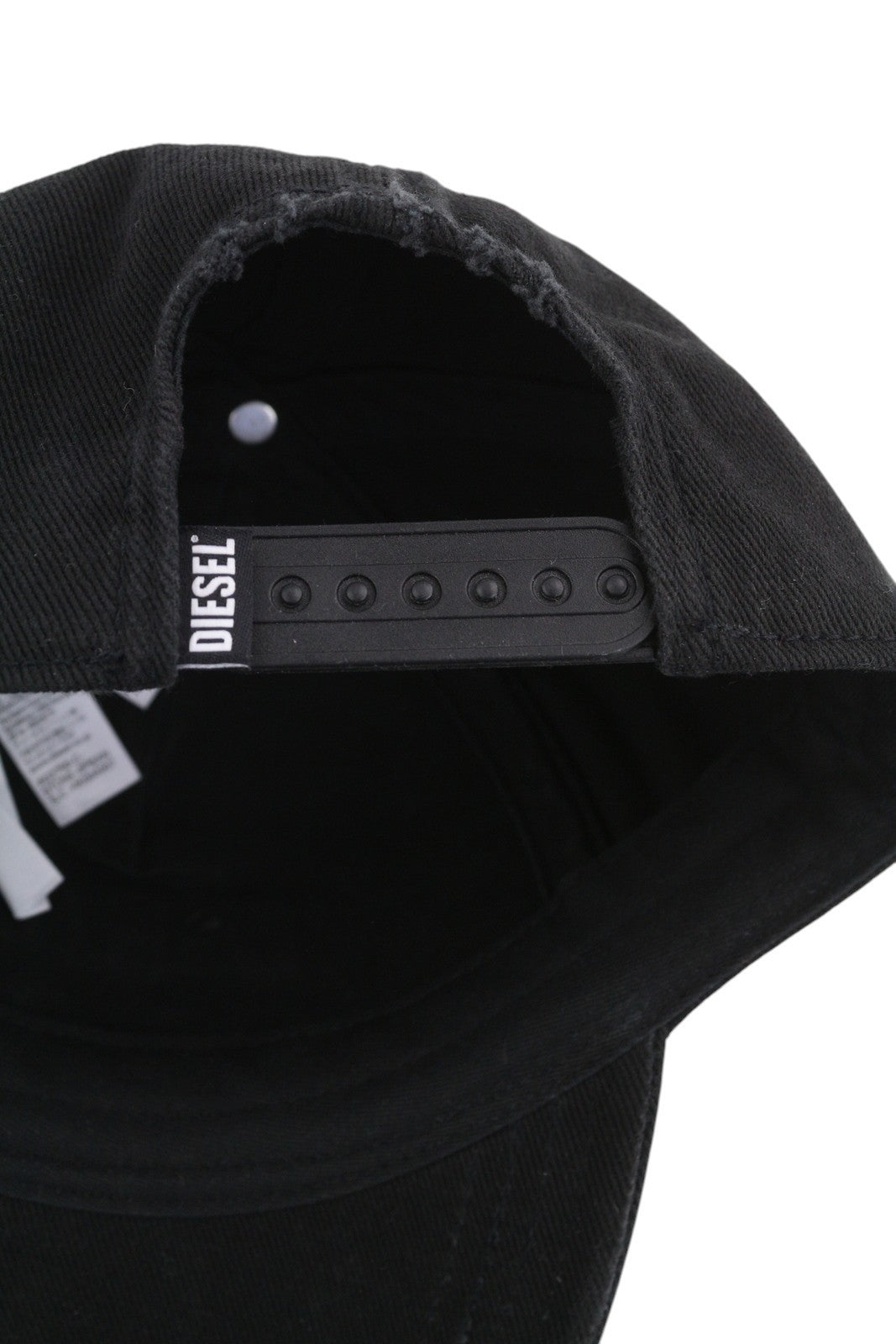 DIESEL C-Stone Men Cap 1 Baseball D-Rill Usion Embroidered Black Cotton RRP€70