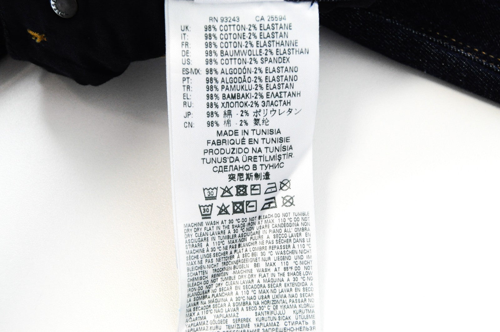 DIESEL Tepphar R7NA8 vyriški džinsai W30 L34 Slim morkų spalvos medvilninio skalbinių mėlynumo spalvos 