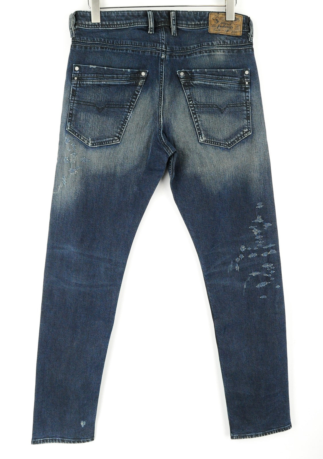 DIESEL Krayver R48XU Men Jeans W31/L32 Slim Carrot Fit Blue Cotton Stretch Wash