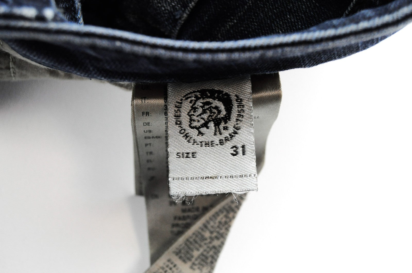 DIESEL Krayver R48XU Men Jeans W31/L32 Slim Carrot Fit Blue Cotton Stretch Wash