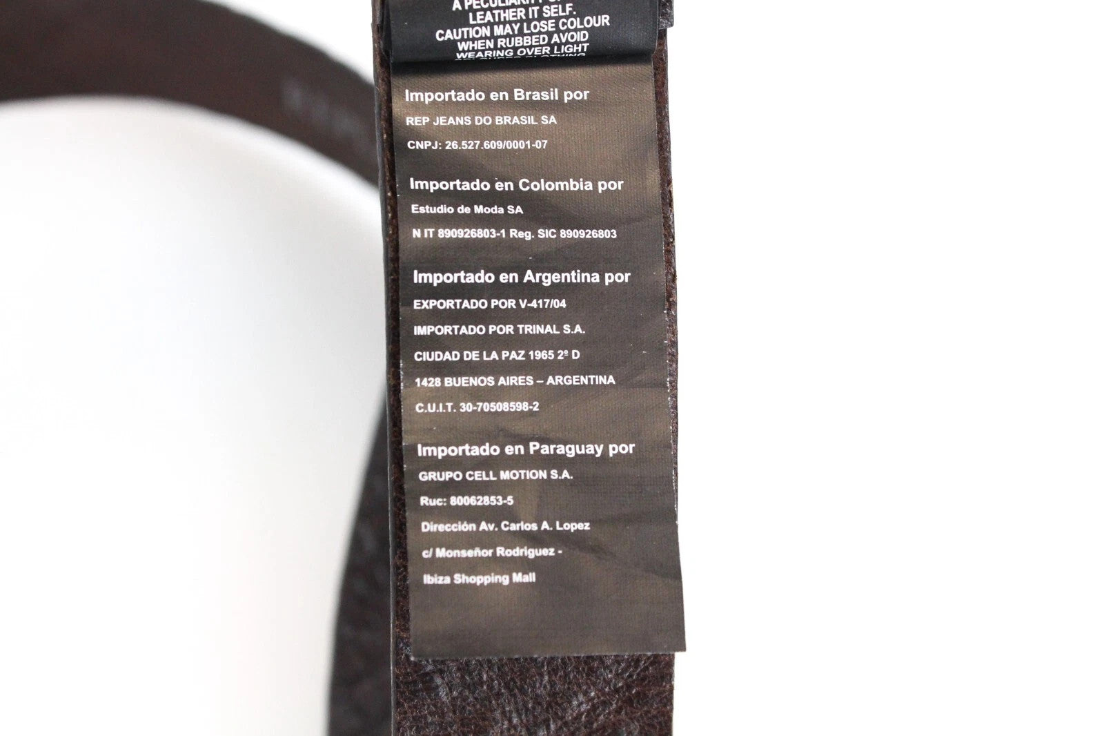 REPLAY Brown Patterned Cow Leather Belt 85cm Men's Buckle Strap