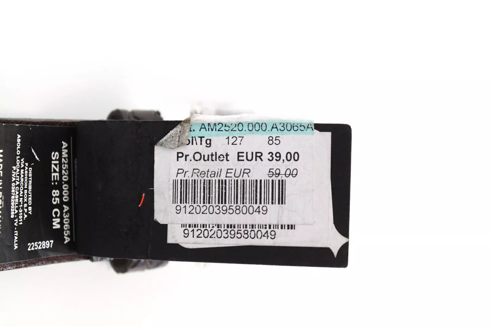 REPLAY Brown Patterned Cow Leather Belt 85cm Men's Buckle Strap