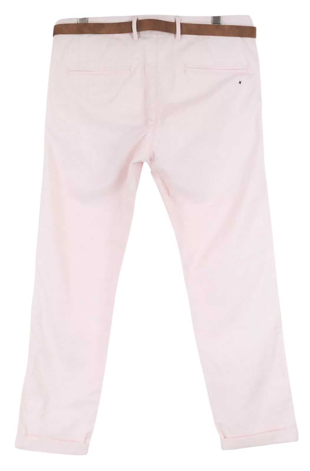 SCOTCH & SODA Ams Blauw Men's Trousers ~W35/L28 Pink Belted Cotton Smart Fit