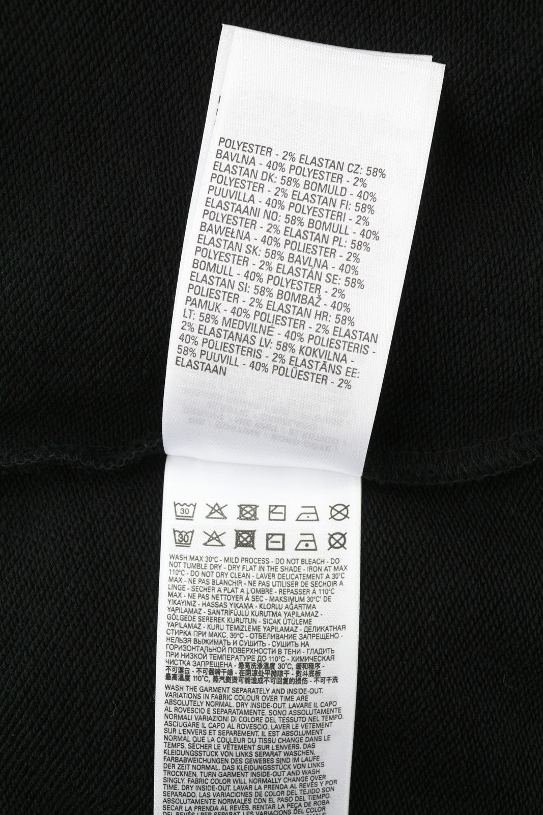 DIESEL S-Ginn-E3 Men Sweatshirt XL Black Pullover Crew Neck Front Logo RRP€150