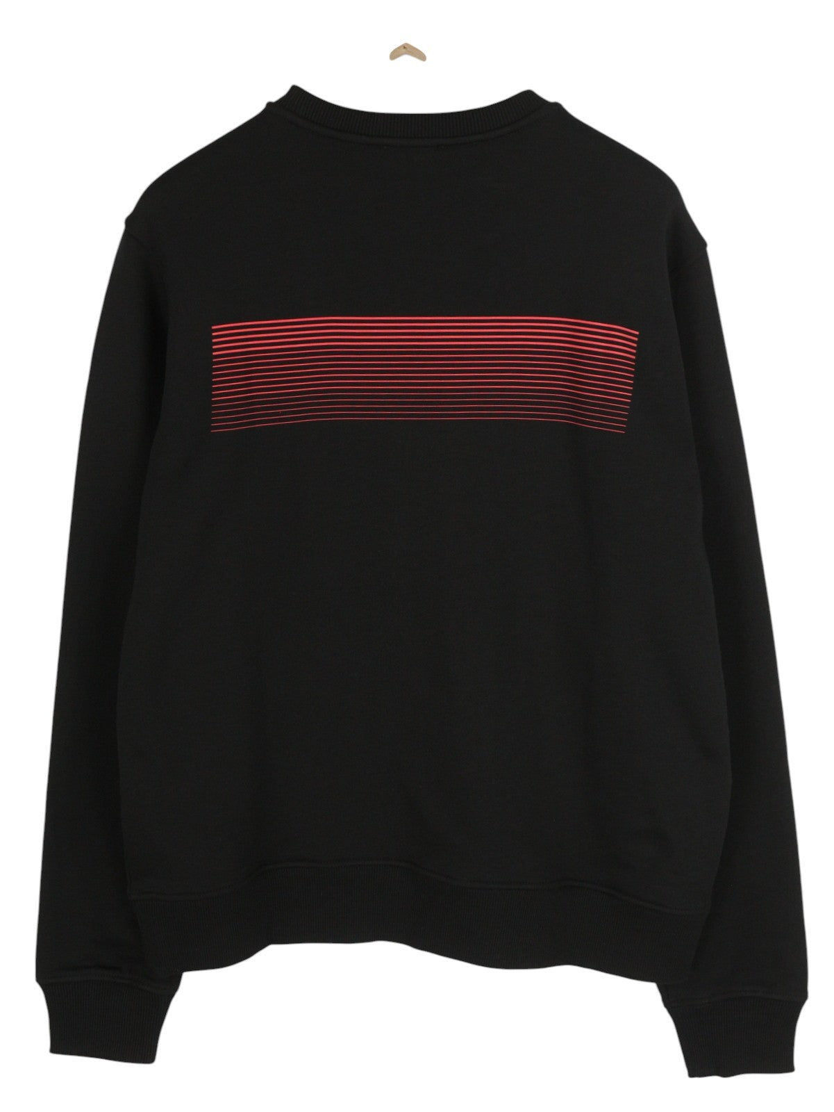 DIESEL S-Ginn-E3 Men Sweatshirt XL Black Pullover Crew Neck Front Logo RRP€150