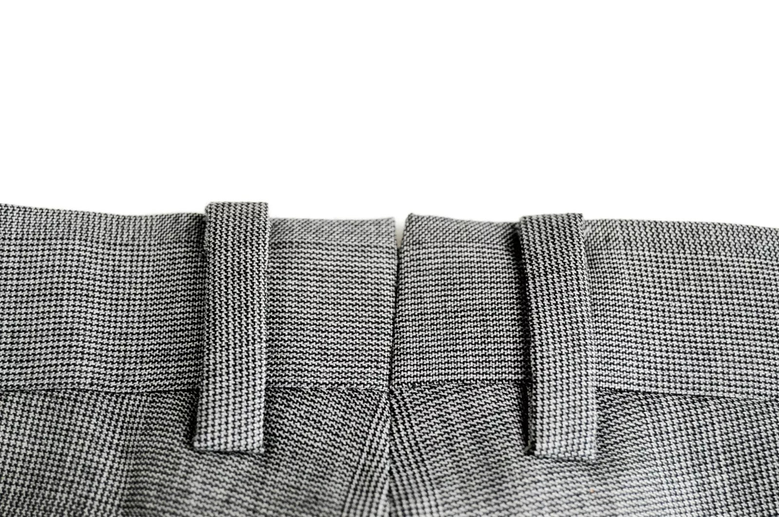 SUITSUPPLY Lazio Grey Wool UK54S Men's Pleated Lined Dress Formal Trousers