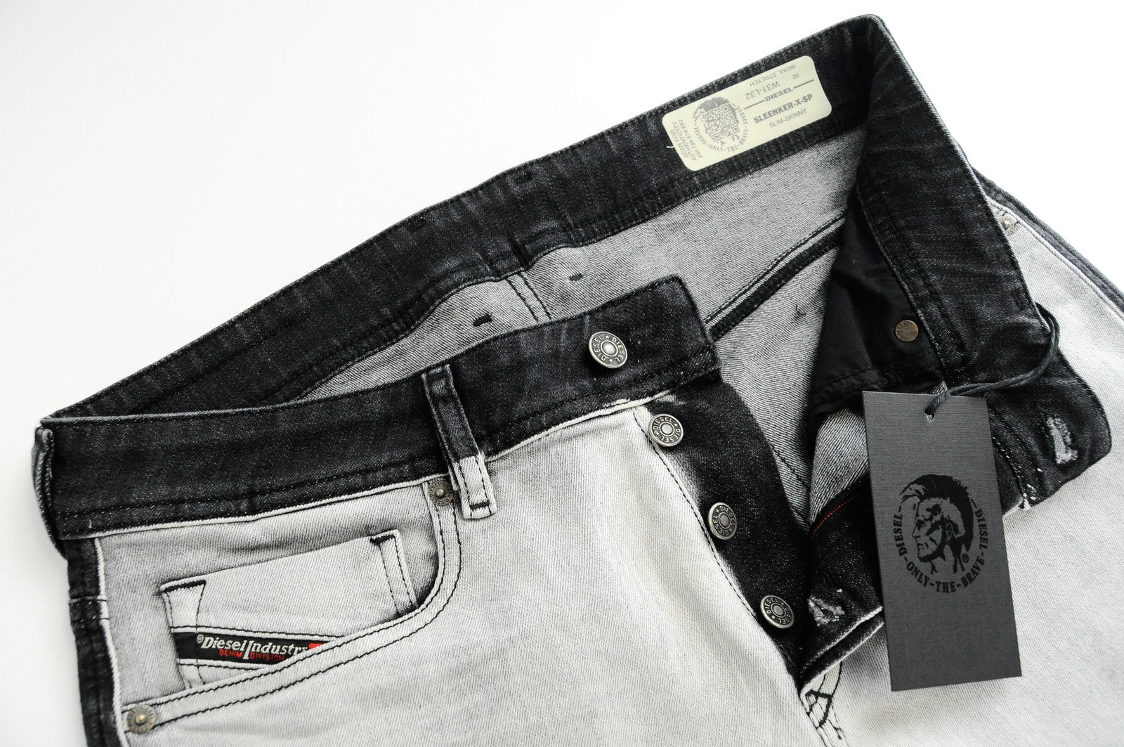 DIESEL Sleenker-X-SP 082AX Men Jeans W31/L32 Washed Grey Slim Skinny Stretch