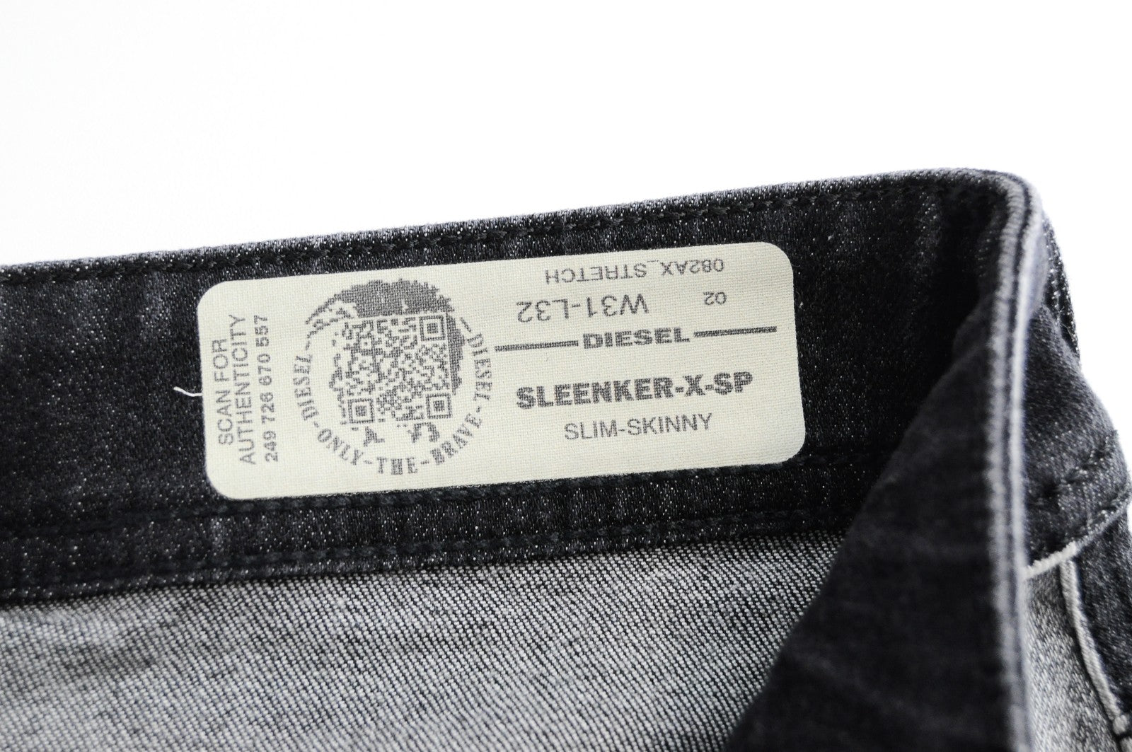 DIESEL Sleenker-X-SP 082AX Men Jeans W31/L32 Washed Grey Slim Skinny Stretch