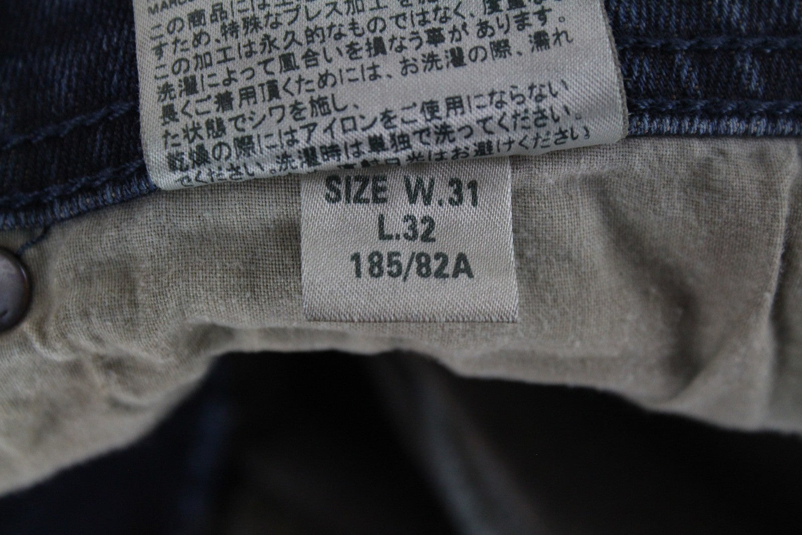 DIESEL Krayver R48XU Mens Jeans W31/L32 Slim Carrot  Ripped Blue Cotton