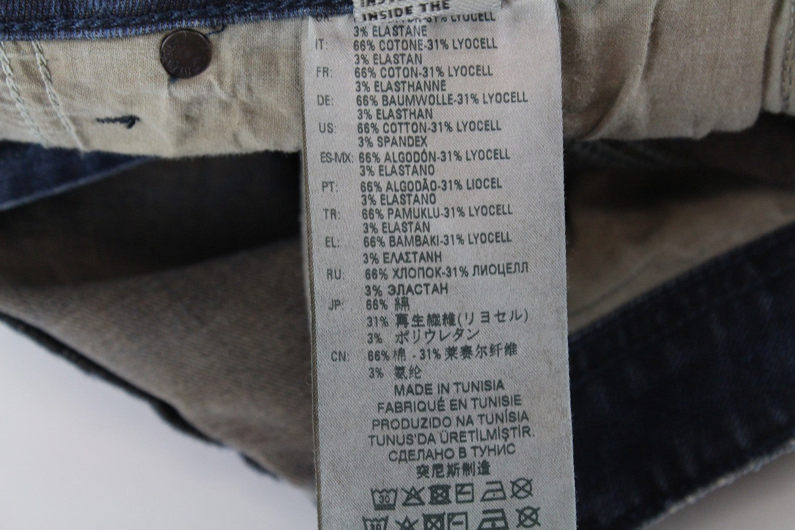 DIESEL Krayver R48XU Mens Jeans W31/L32 Slim Carrot  Ripped Blue Cotton