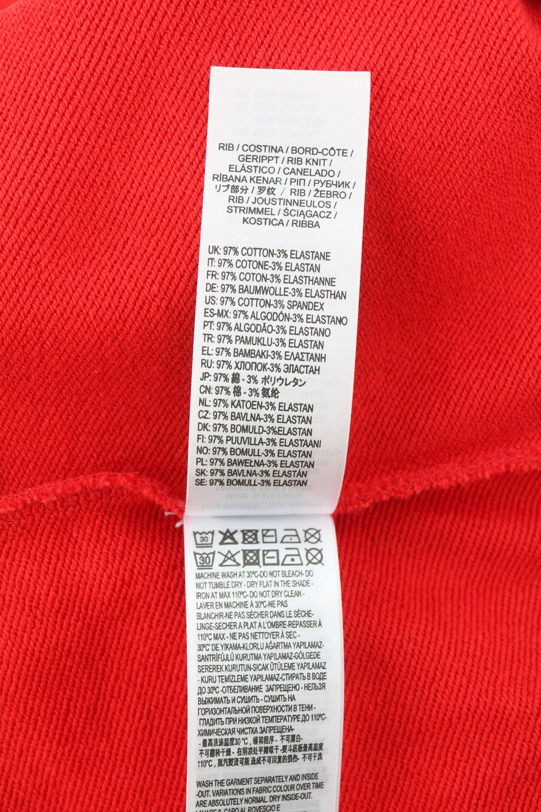 DIESEL S-Girk-Ecologo Men Sweatshirt M Red Pullover Crew Neck Front Logo RRP€125